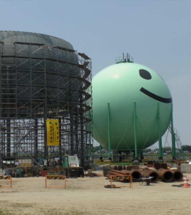 新発田ガス様 球形タンク建設工事